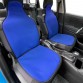Coppia Schienale Anteriore Con Poggiatesta, Modello Universale, Schienali Auto, 100% Poliestere - Blu Royal Cod. 8951